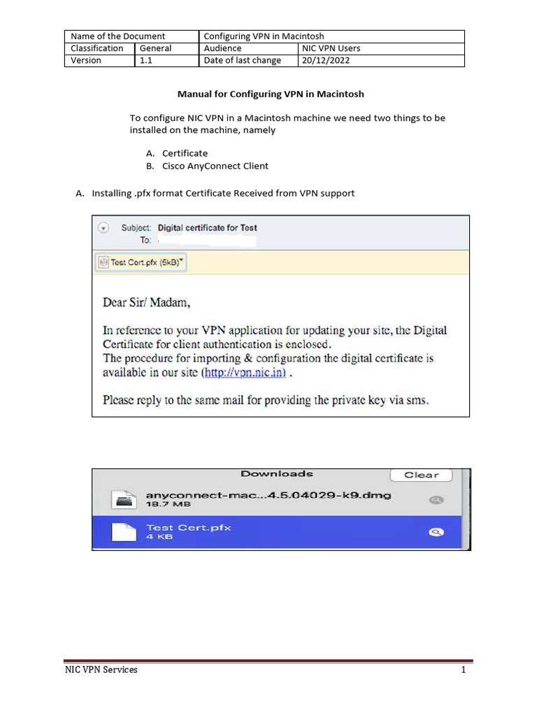 Configure NIC VPN on Macintosh Guide | PDF | Virtual Private Network ...