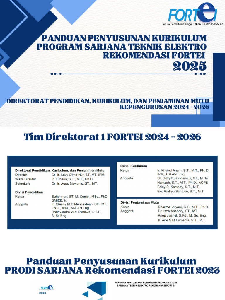 Panduan Kurikulum S1 Teknik Elektro 2025 | PDF