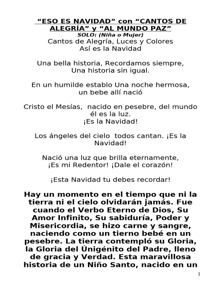 Historia de Navidad y su Significado | PDF | Navidad | Cristo (título)