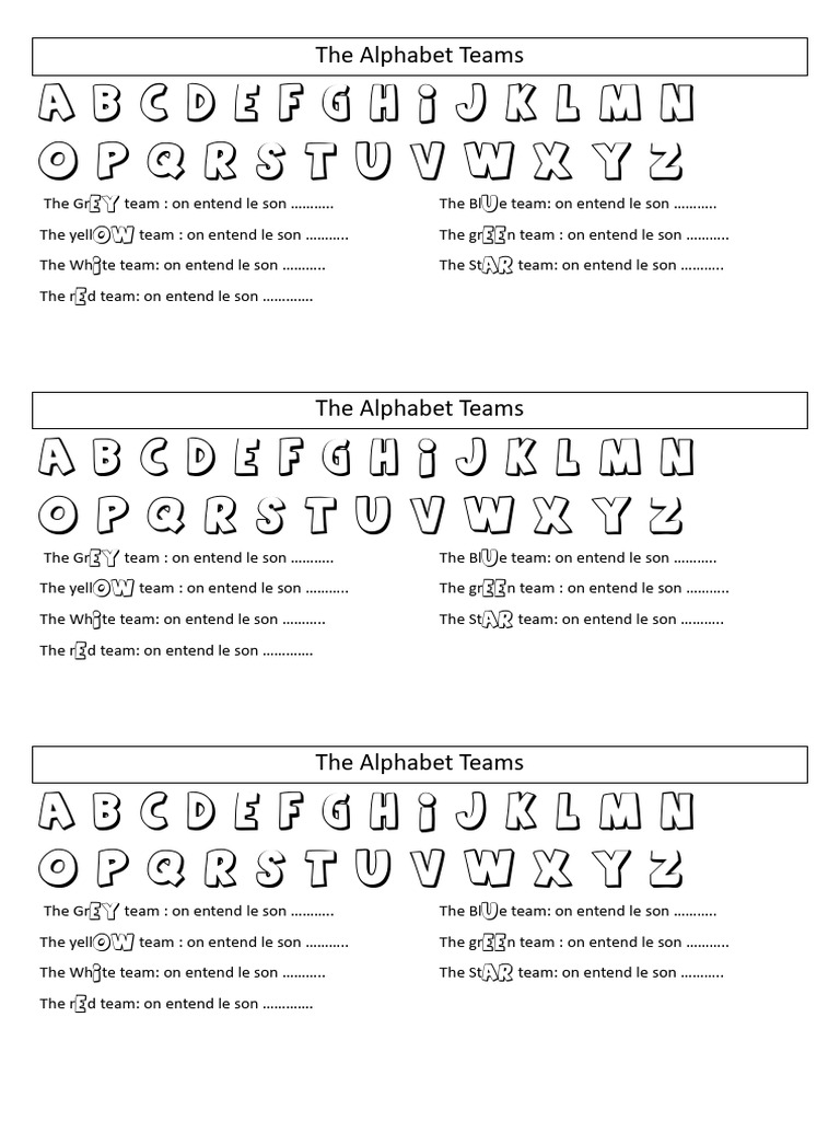 The Alphabet Teams | PDF