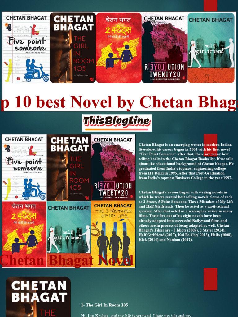 Top 10 Chetan Bhagat Novels Ranked | PDF
