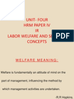 Unit-Four HRM Paper Iv IR Labor Welfare and Security Concepts