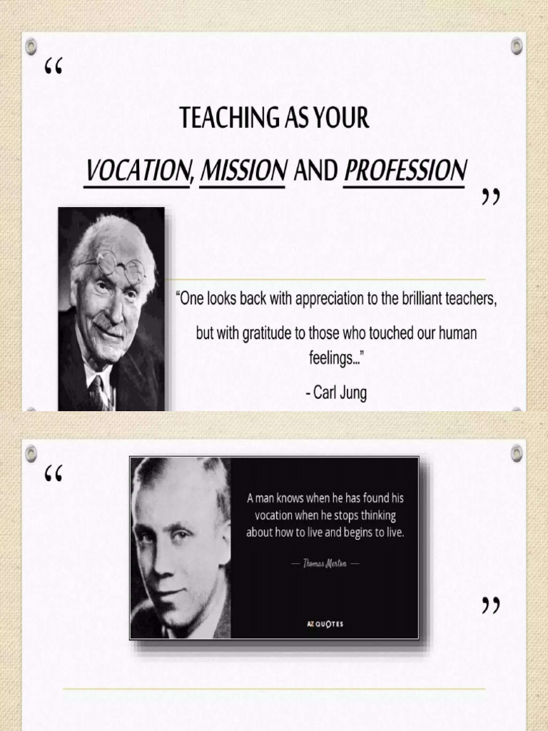 Teaching As Vocation and Mission | PDF