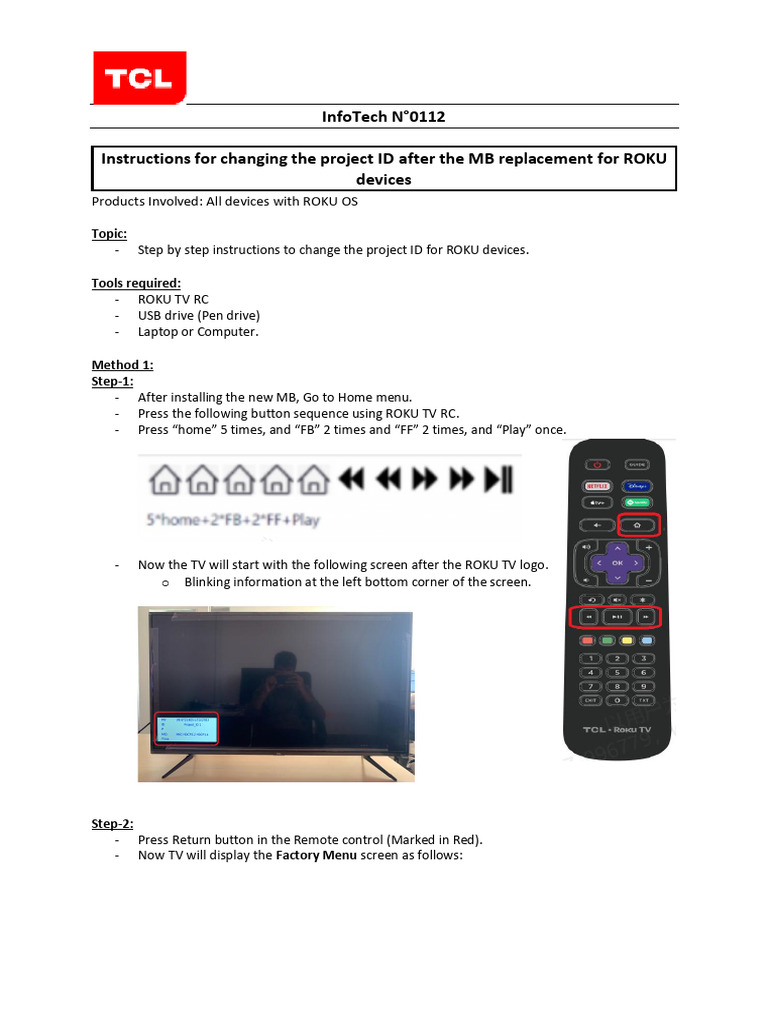 Infotech 0112 - Instructions For Changing The Project ID After MB ...