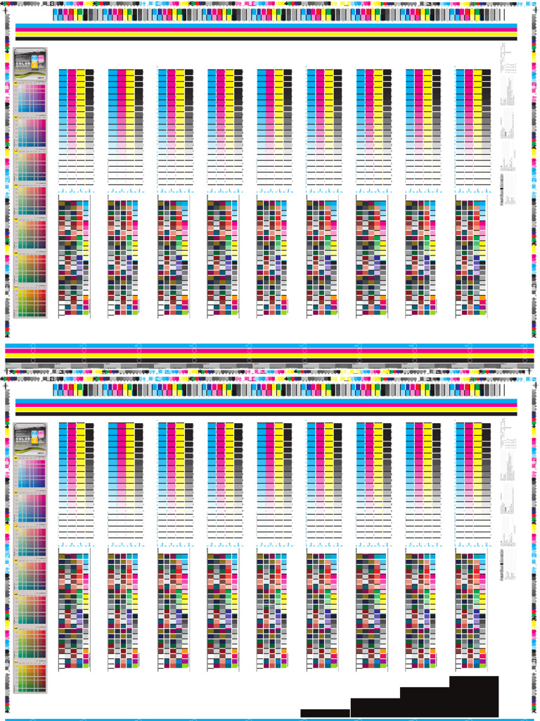 8-Up Press Calibration Test-Page - F39 | PDF | Visual Perception | Lighting