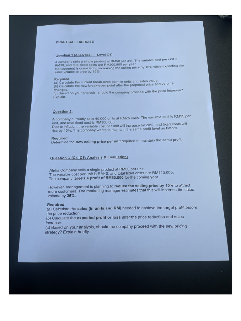 Practical Exercise Coma 2 | PDF