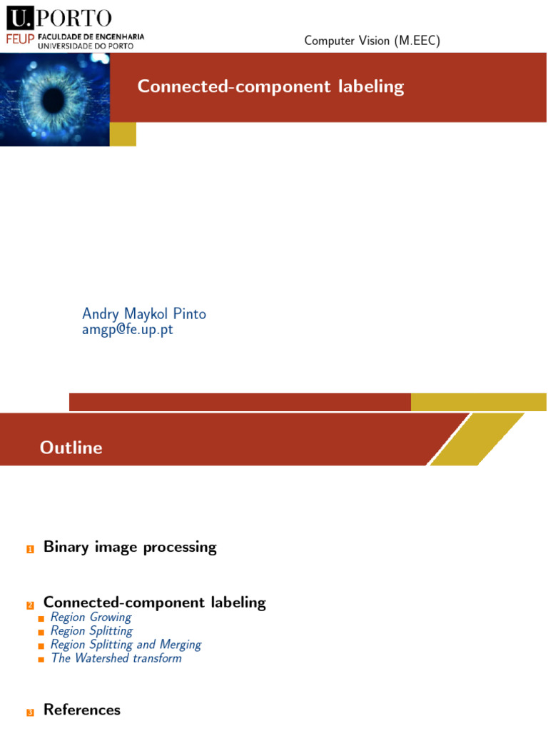 Connected-Component Labeling in CV | PDF | Signal Processing ...