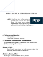 Nilai Sikap & Kepuasan Kerja