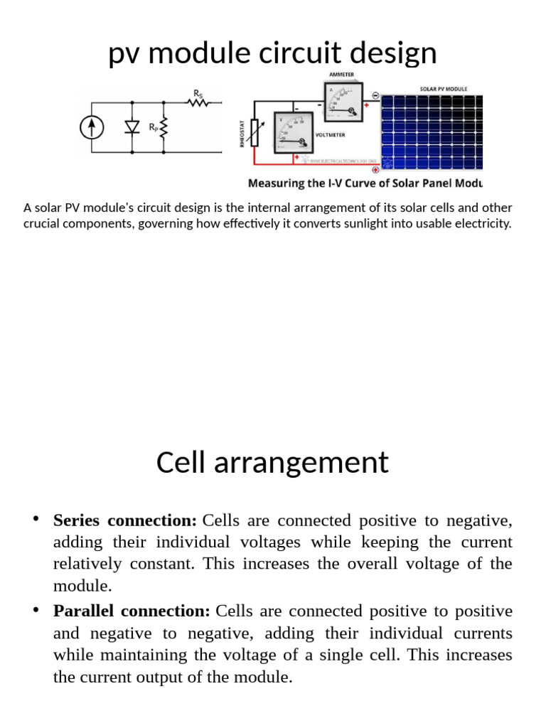 Solar PV Module Circuit Design Guide | PDF | Photovoltaic System ...