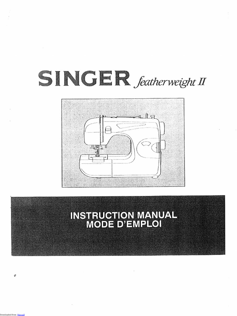 Singer 117 Featherweight II Sewing Machine Instruction Manual | PDF