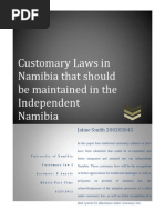 Download Customary Law Assignmnet by Jaime Smith SN94007382 doc pdf