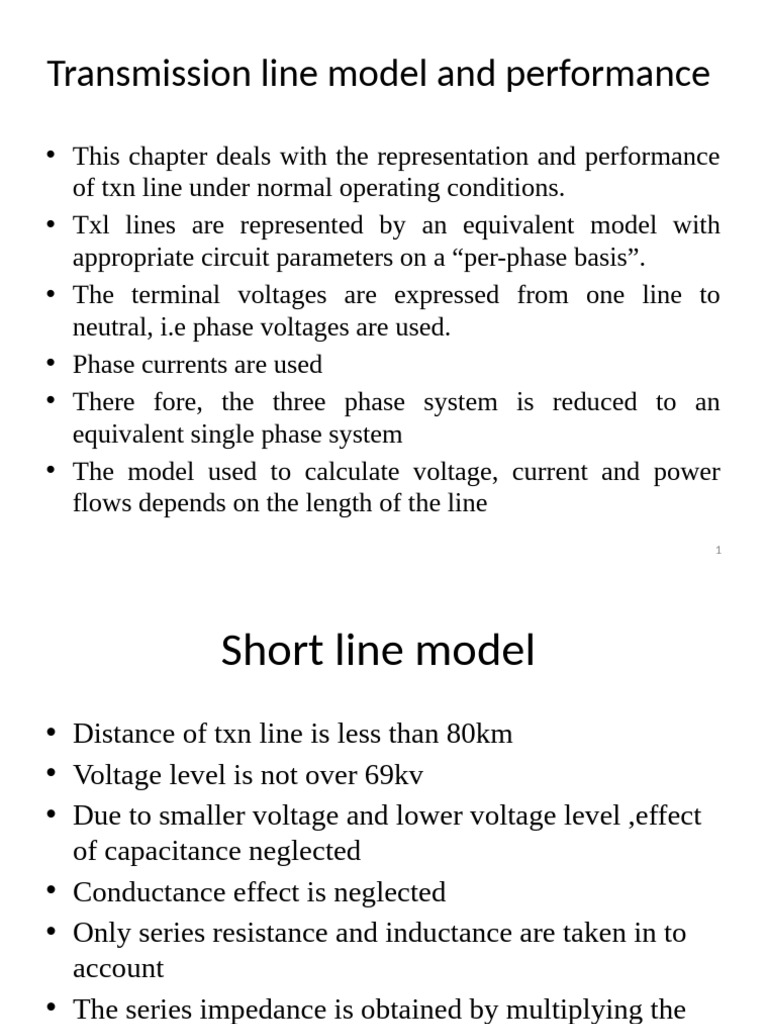 Transmission Line Model Overview | PDF | Transmission Line | Electrical ...