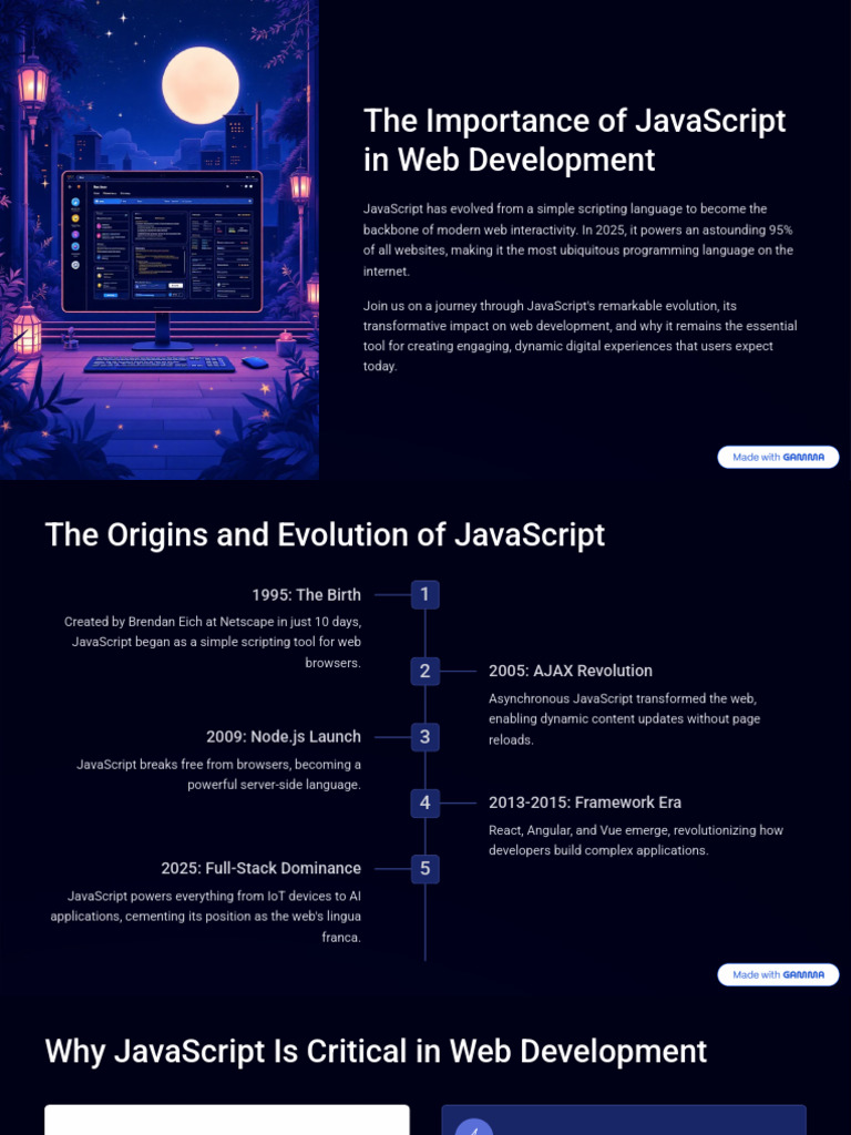 JavaScript: The Backbone of Web Development | PDF | Java Script | World ...