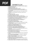 Murphy's Laws and Corollaries Explained | PDF