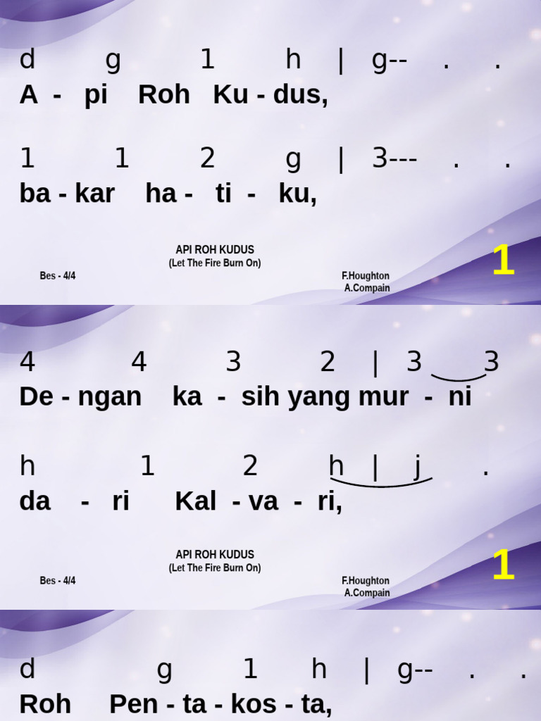 API Roh Kudus Lyrics and Chords | PDF