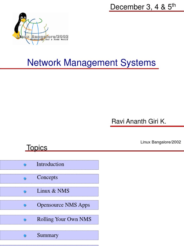 Network Management Systems Overview | PDF | Linux | Computer Network