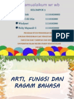 Arti Fungsi Ragam Bahasa