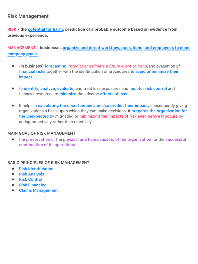 Risk Management | PDF
