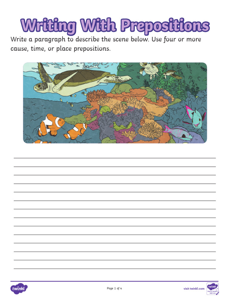 Color Writing A Paragraph From A Picture Prompt | PDF