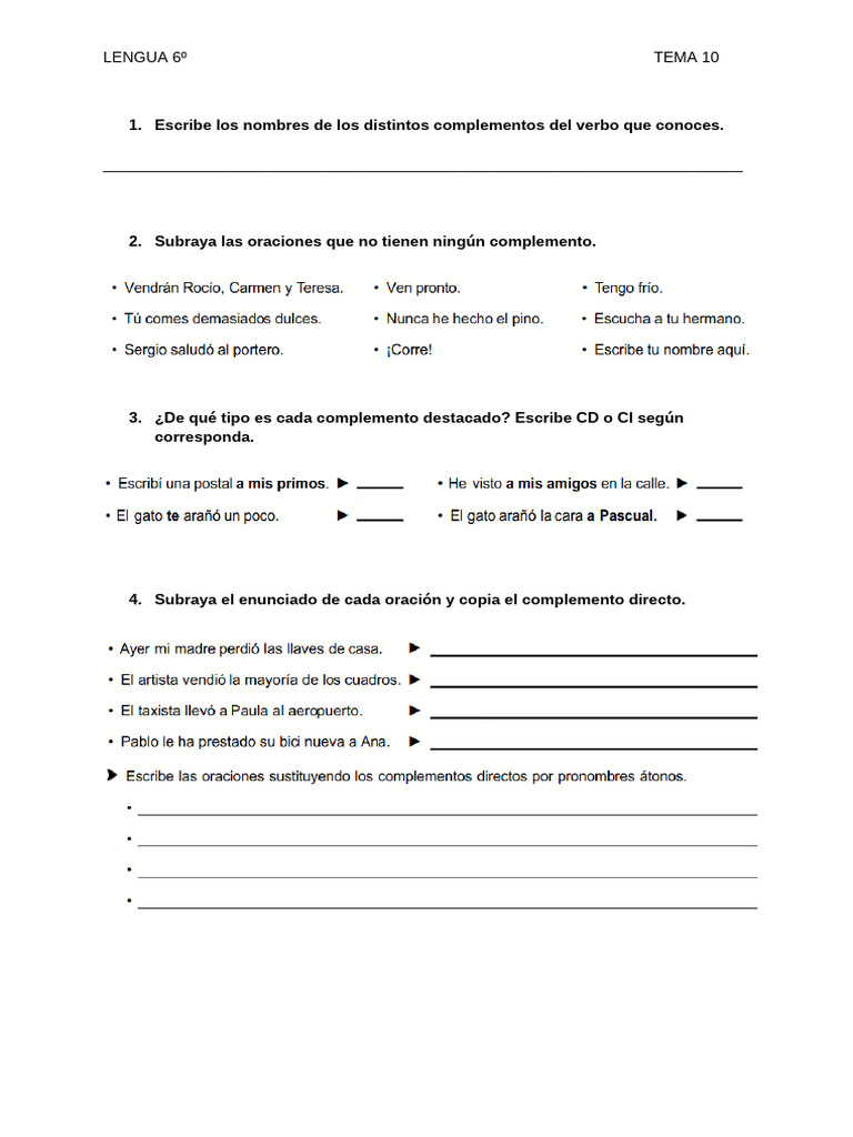 Tema 10 Lengua Santillana | PDF
