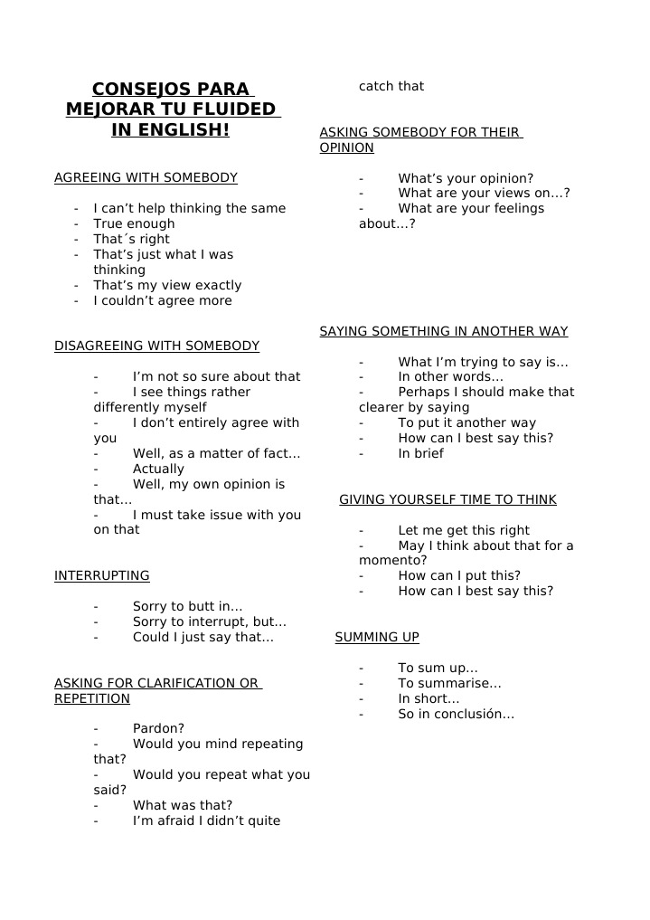 Improve Your English Fluency Tips | PDF