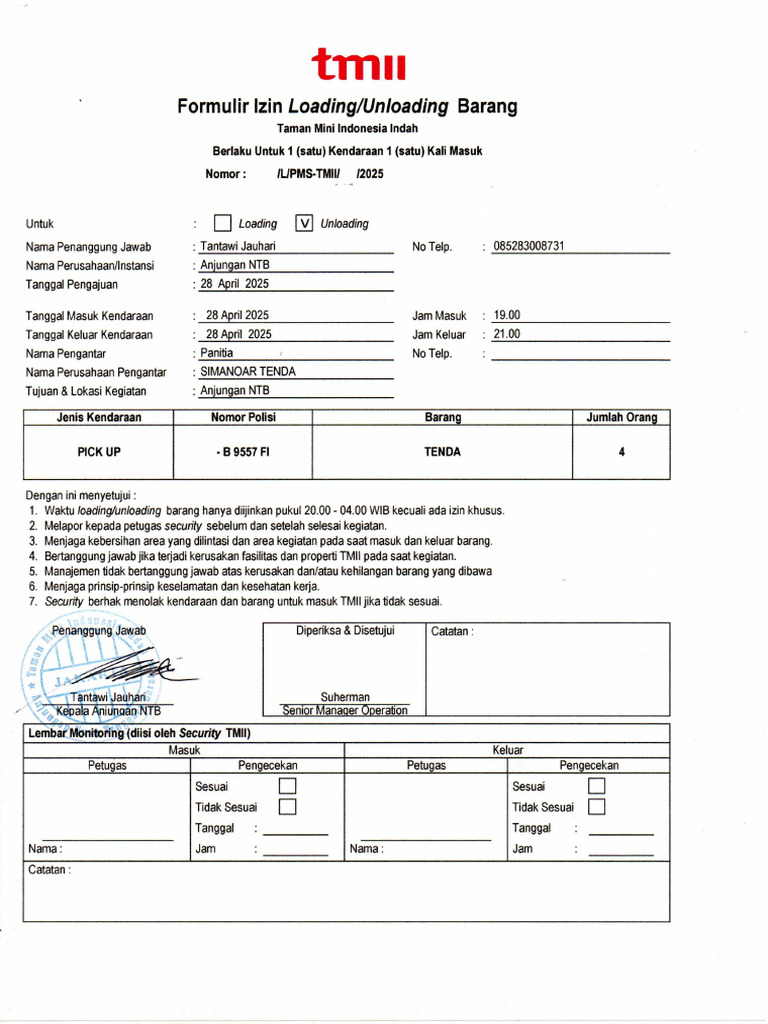 Unloading Barang Tenda2 | PDF