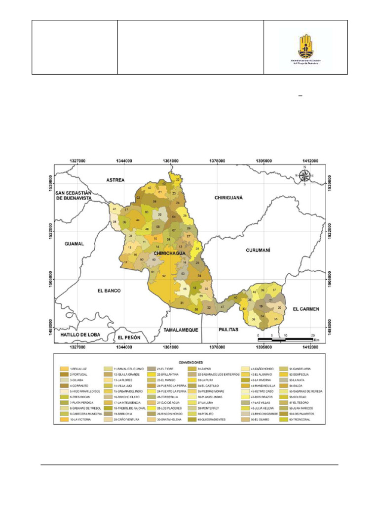 Mapa y Corregimientos de Chimichagua | PDF