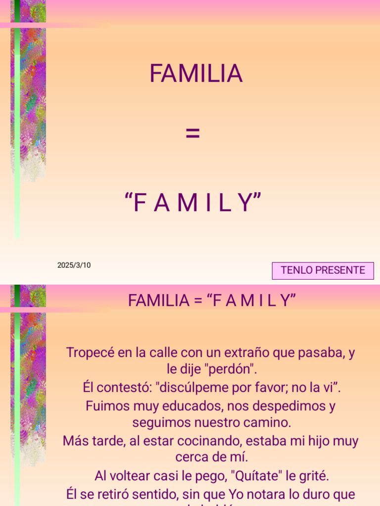 La importancia de la familia y el amor | PDF