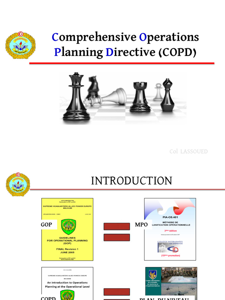 Directive de Planification Opérationnelle COPD | PDF | Planification | OTAN