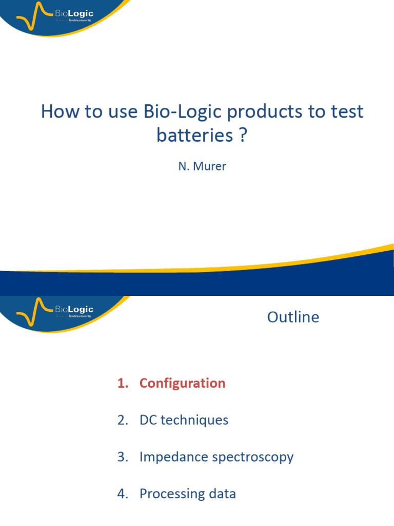How To Use Bio Logic Products To Test Batteries Battery | PDF ...