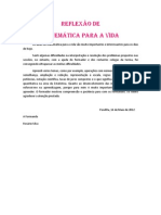 Reflexão Matemática para A Vida Rosáriox