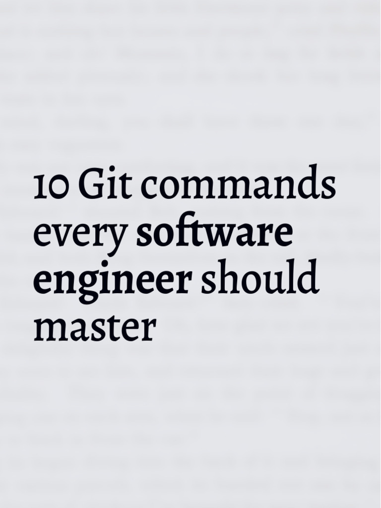 Essential Git Commands for Engineers | PDF
