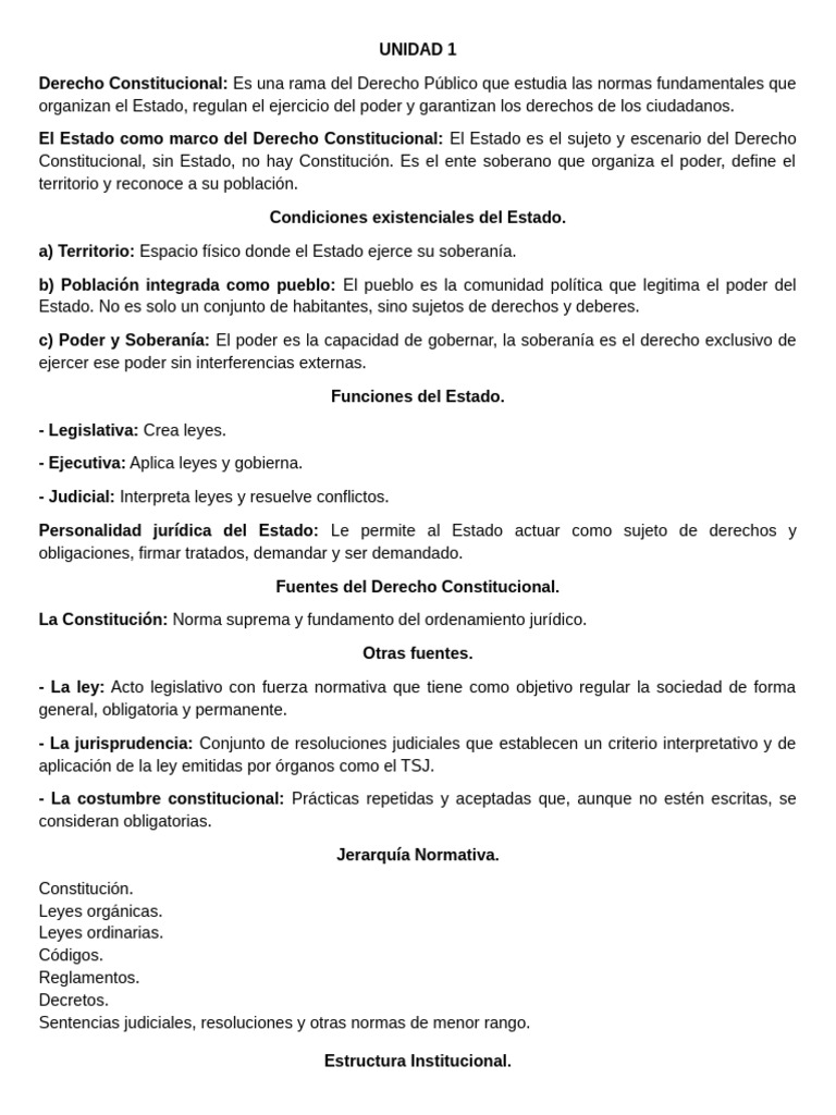 Fundamentos del Derecho Constitucional | PDF | Constitución | Estado ...