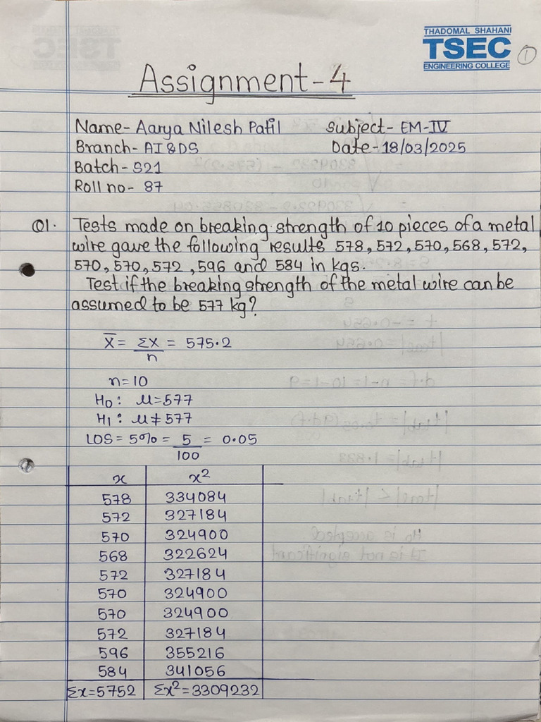 Maths Assignment 4 | PDF