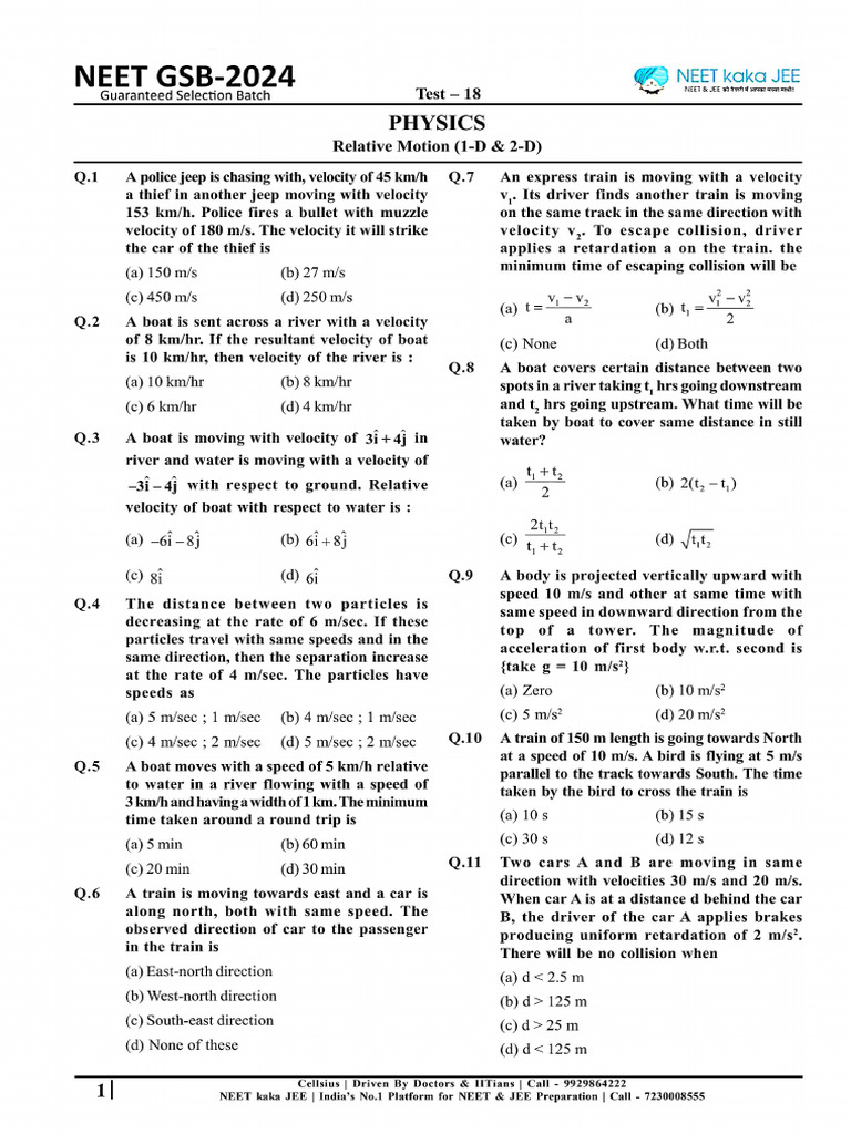 Neet GSB Test18 | PDF