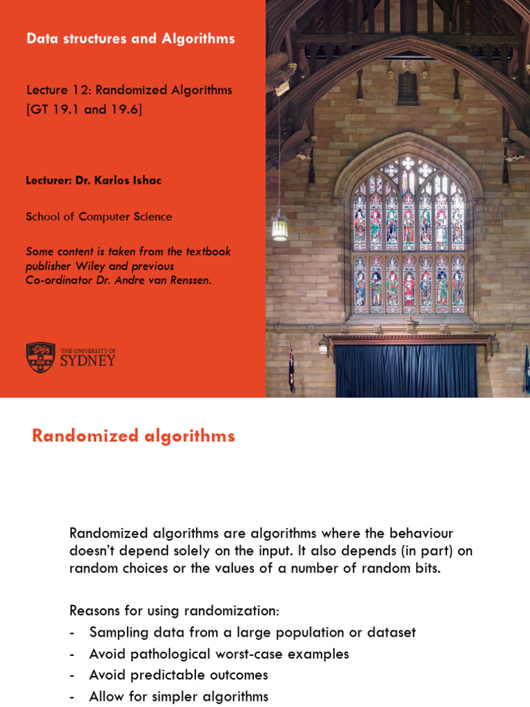 Randomized Algorithms in COMP9123 | PDF | Algorithms | Theoretical ...