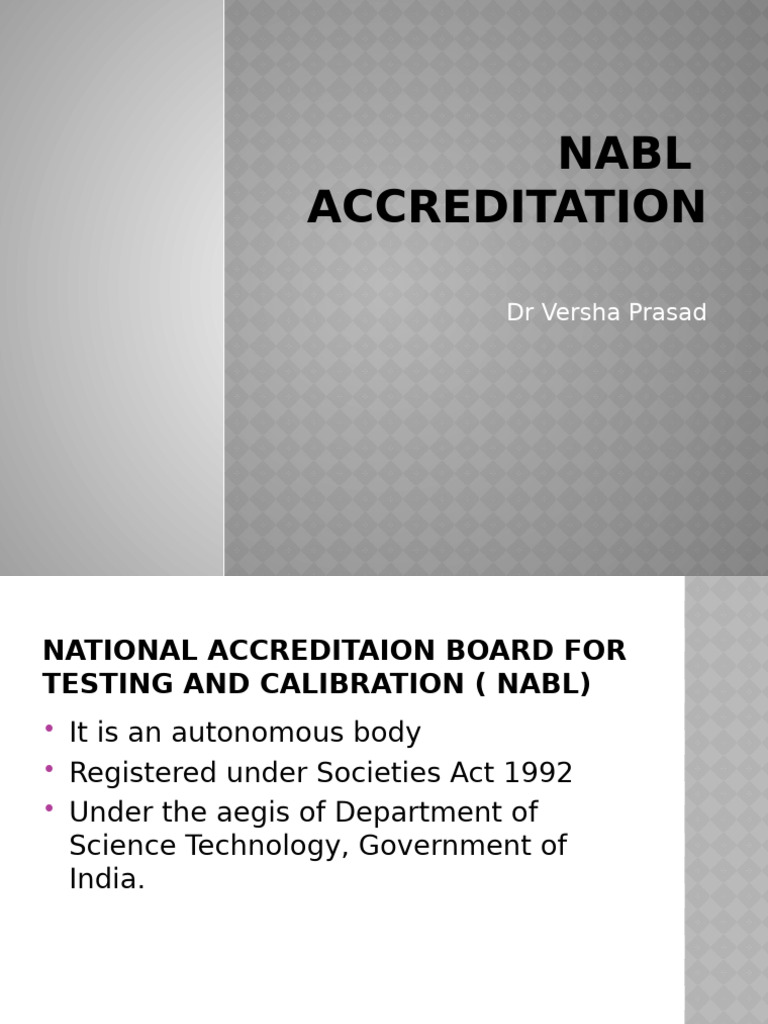 NABL Accreditation in Medical Testing | PDF