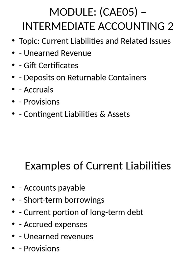 Current Liabilities Explained: Accounting Guide | PDF | Revenue | Accrual
