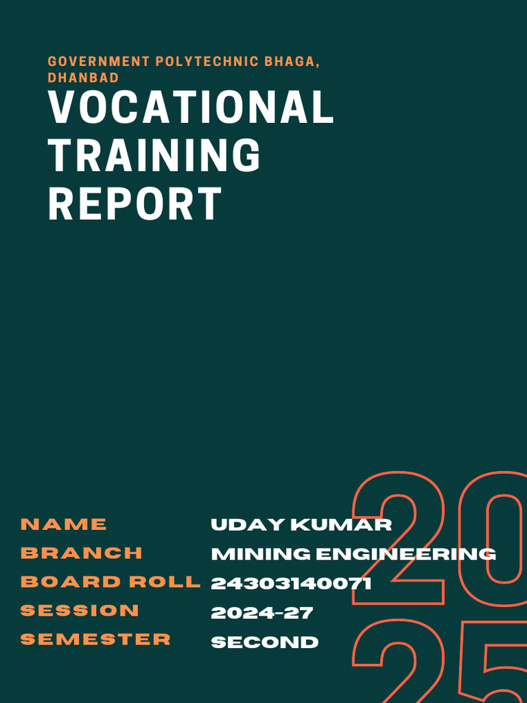 Bastacolla Colliery Vocational Training Report | PDF | Coal Mining | Mining