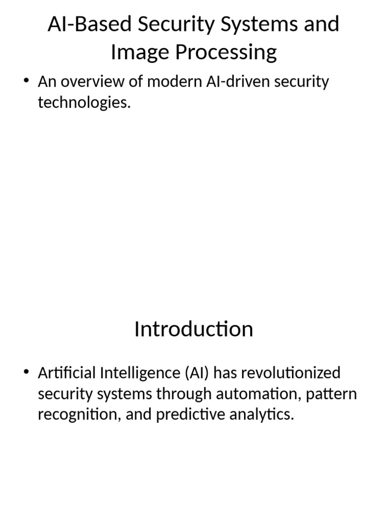 AI Security Systems & Image Processing | PDF | Artificial Intelligence ...