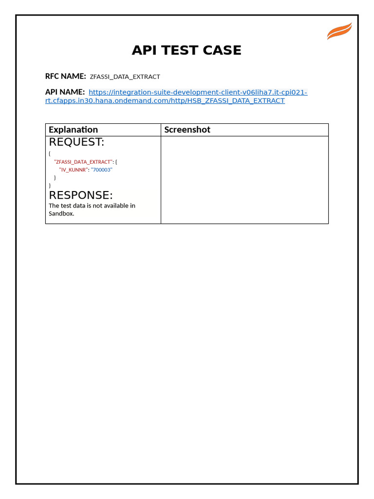 Test Case Zfassi Data Extract | PDF