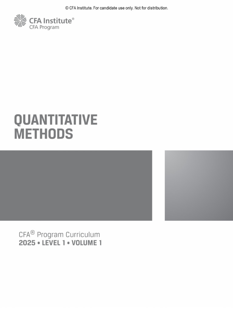 Cfa Volume 1 | PDF