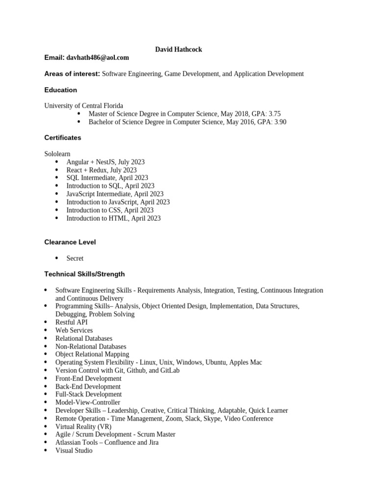 Software Engineer with Game Dev Expertise | PDF | Computer Programming ...