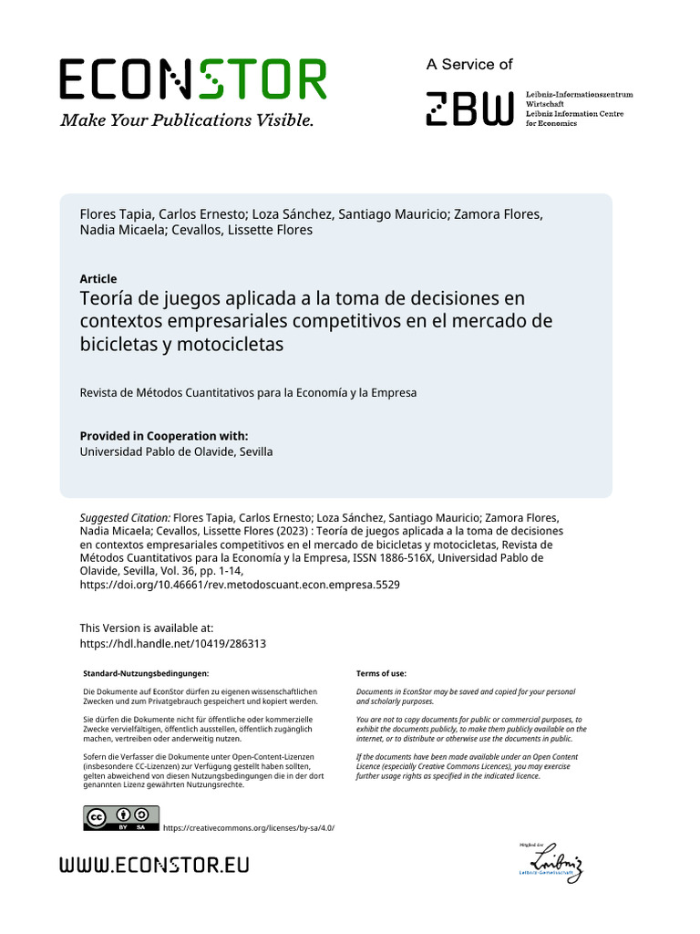 Segundo Parcial. Teoría de Juegos Aplicada A La Toma de Decisiones en ...