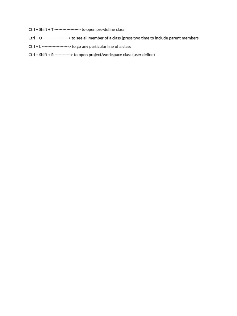 Sts Shortcuts | PDF