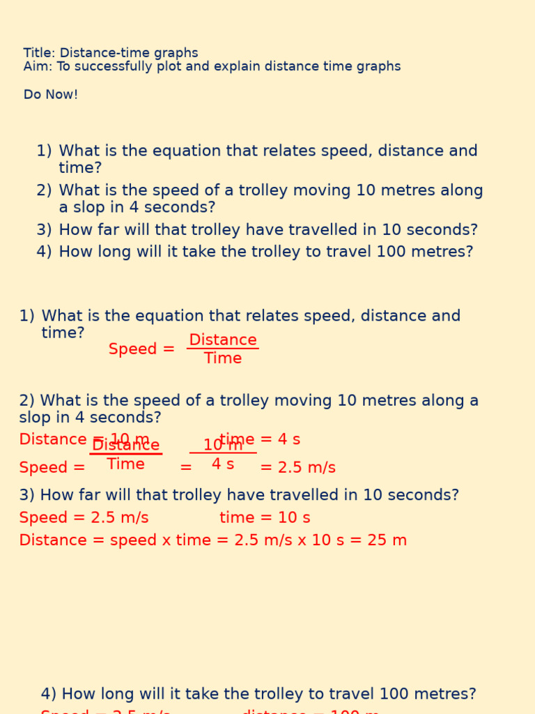 Understanding Distance-Time Graphs | PDF | Speed | Slope