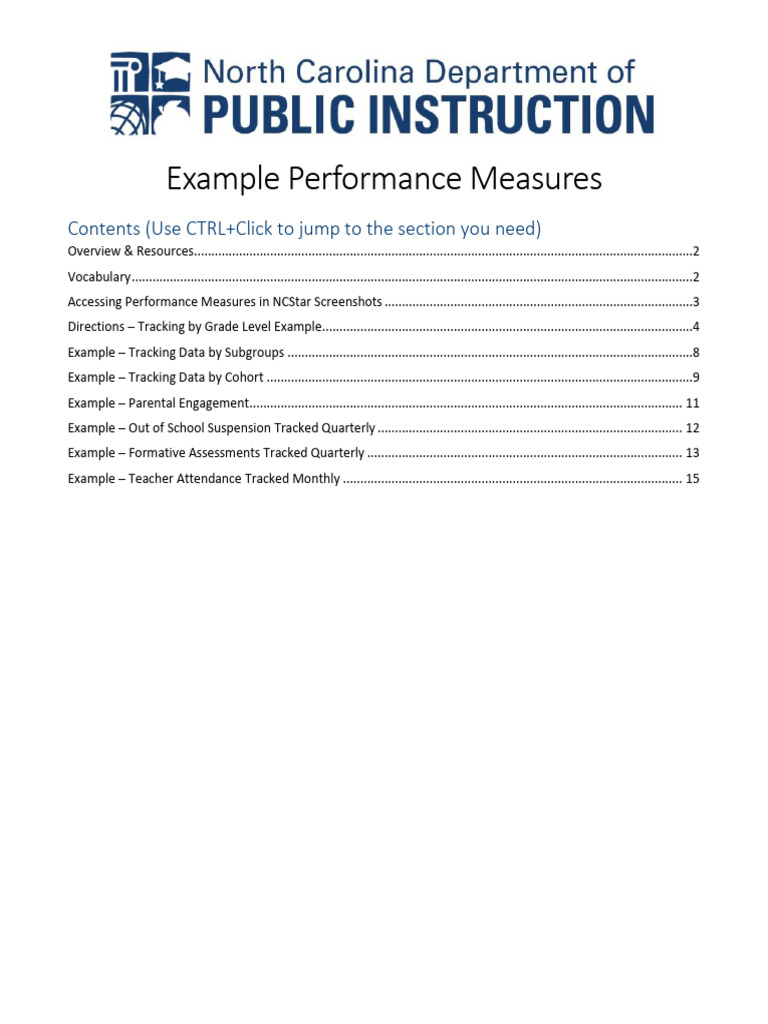 Performance Measures Tracking Guide | PDF | Performance Indicator