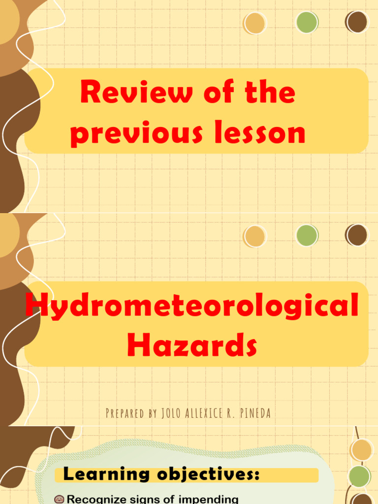 Understanding Hydrometeorological Hazards | PDF | Tropical Cyclones | Flood