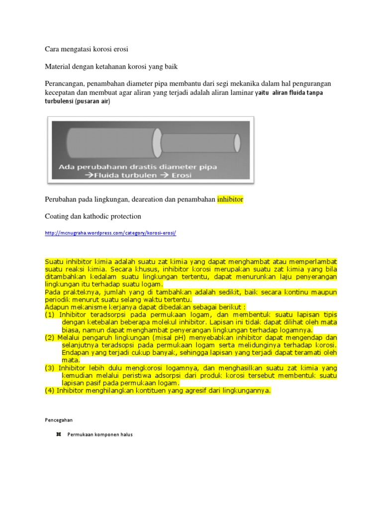 Cara Mengatasi Korosi Erosi | PDF