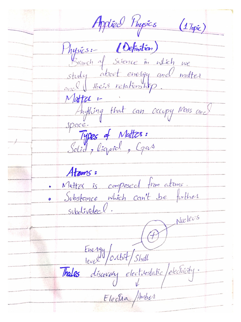 Physics All Notes-1 | PDF